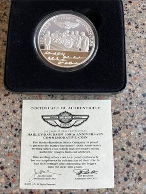 Harley-Davidson Silver 100th Anniversary Commemorative Coin Set